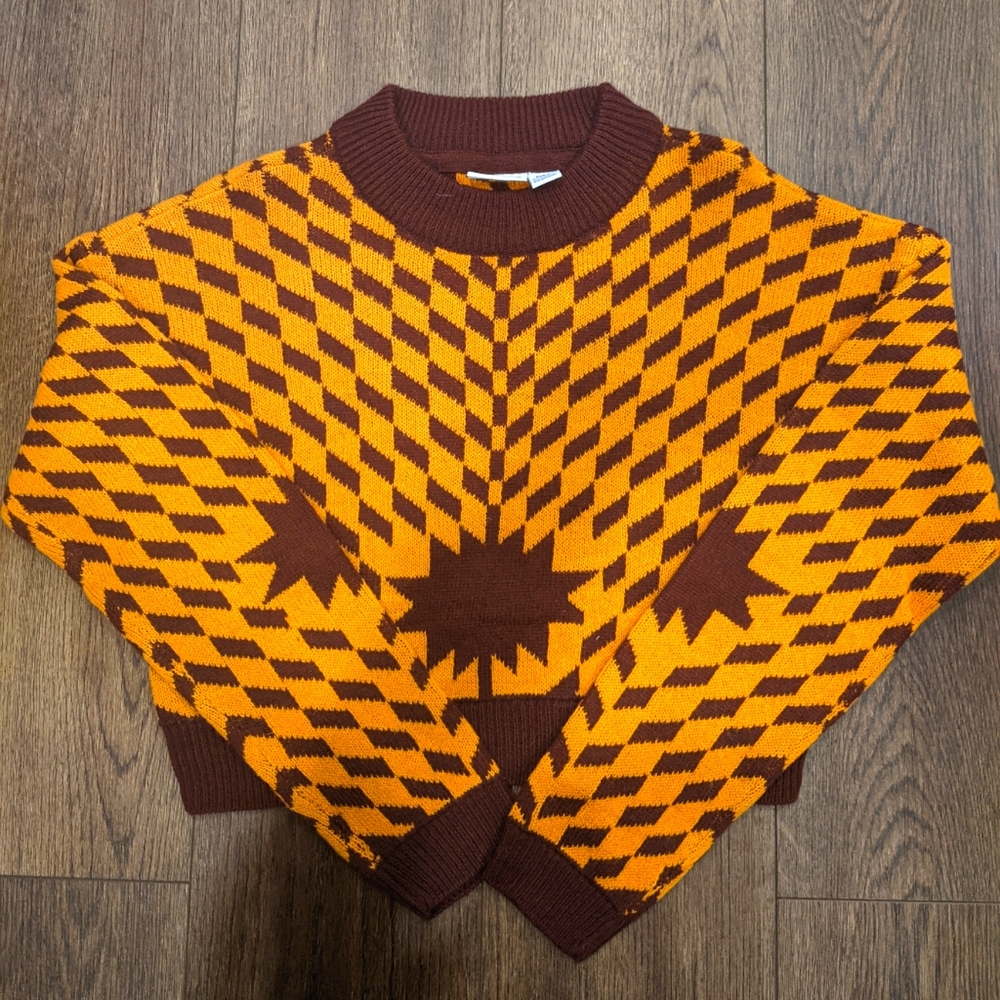 Noisy May cropped acrylic sweater, size small
